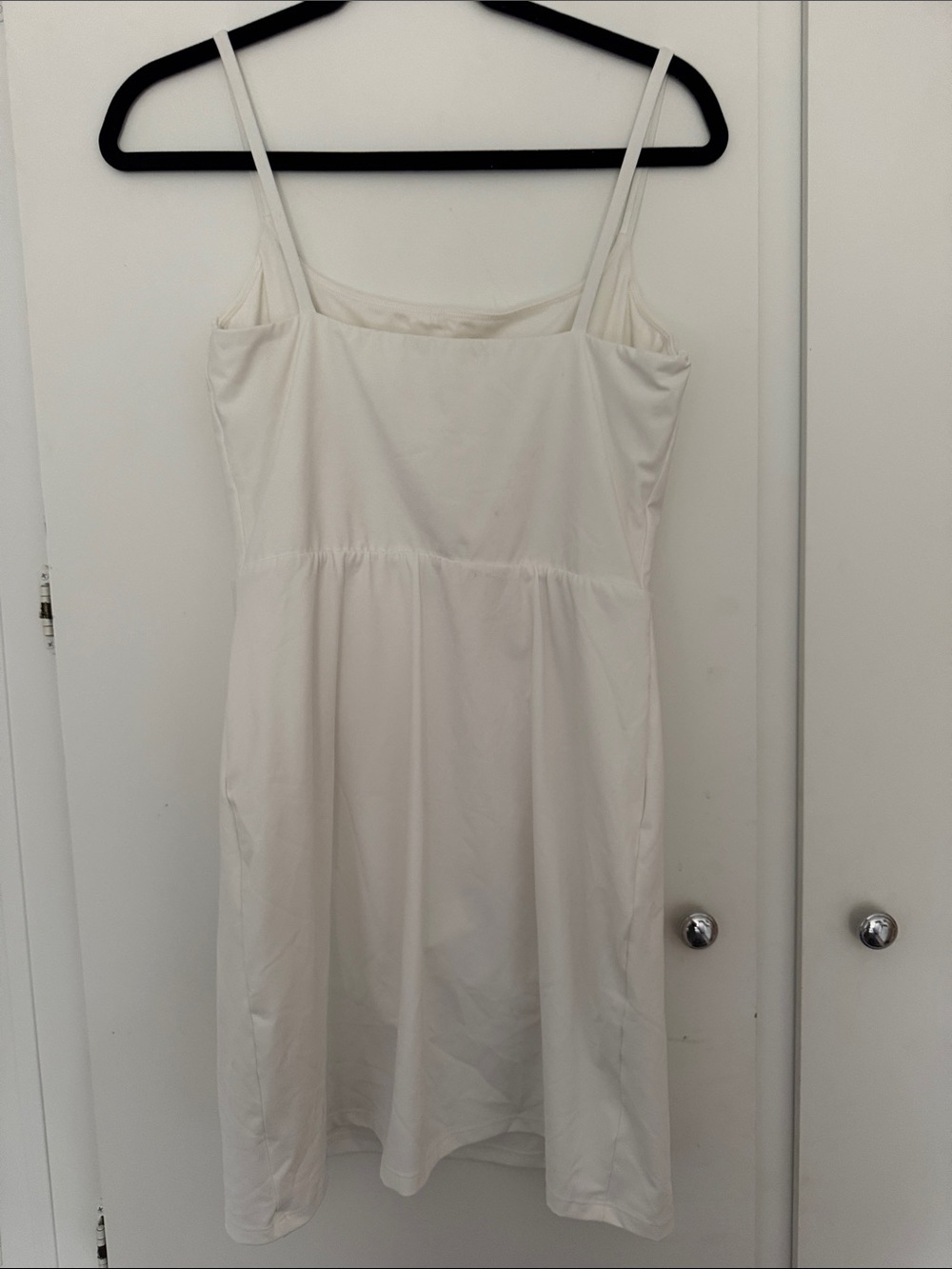 White Punk Goth Gothic Dress with Buckle Details - Picture 4 of 5